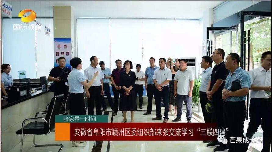 张家界工作站安徽省阜阳市颍州区委组织部来张交流学习三联四建图