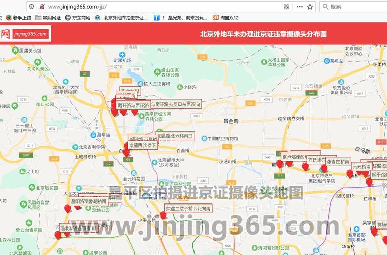 昌平区拍摄进京证摄像头整理-附部分违章截图