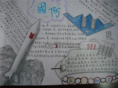 小学生国防教育手抄报:居安思危,忘战必危