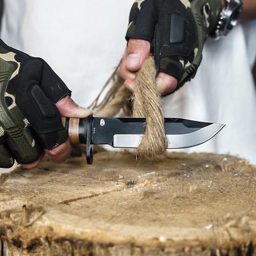 汉道户外直刀老兵防身军工刀生存刀野外求生军刀随身小刀战术刀鞘