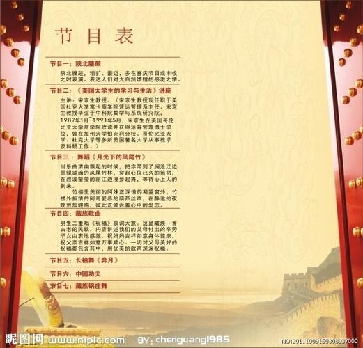 晚会节目单-毕业晚会节目单_毕业生晚会节目单模板_千年之约晚会节目