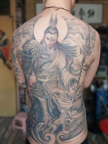【纹身作品】满背二郎神,还有好多细节等以后再做