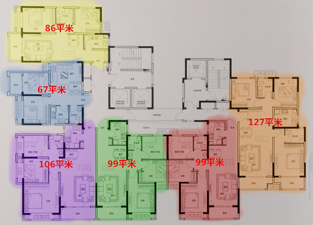 泰莱尚院1号楼单元户型平面图