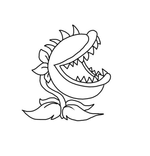 怎么画植物大战僵尸里的大嘴花