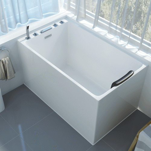 出口高品质无裙嵌入式带座日式1米深泡小浴缸小浴盆澡盆1000*750