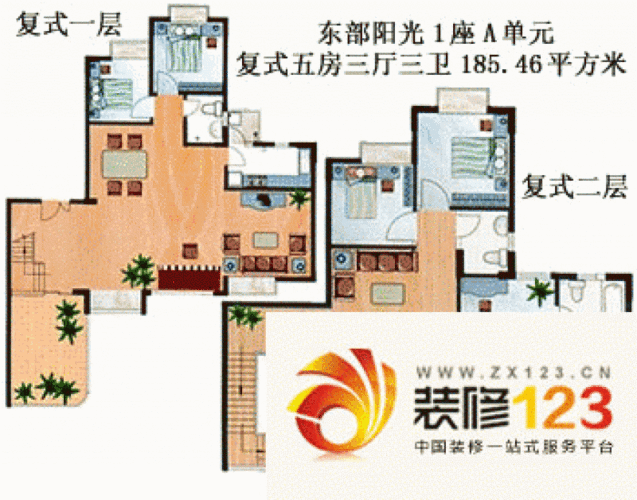 深圳 东部阳光花园一期 户型图7 .