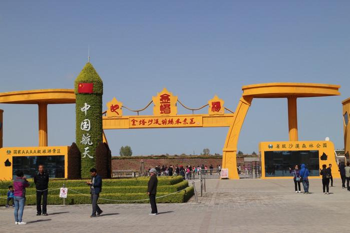 金塔沙漠胡杨林景区      