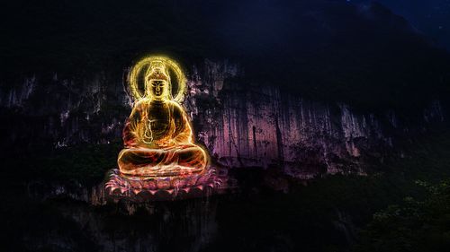 重庆黔佛像灯光秀
