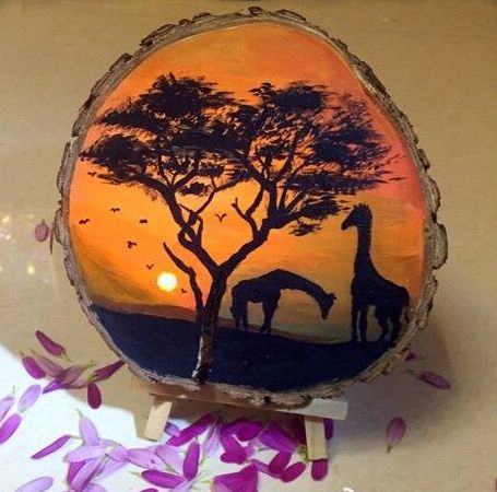 画一幅木桩画--体验微型绘画的美