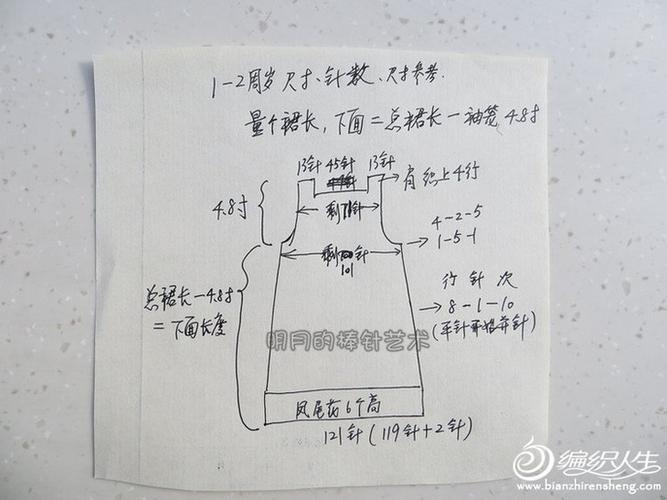 1-2周岁针数和尺寸.第2张是后片图.毛衣是片织后缝合的.