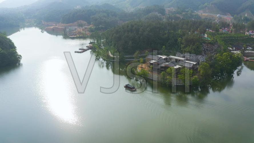 4k航拍陕西汉中南湖景区