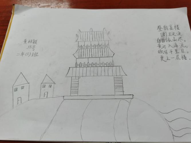 古诗配画——《登鹳雀楼》