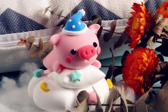 超轻粘土教程图解——云朵小猪