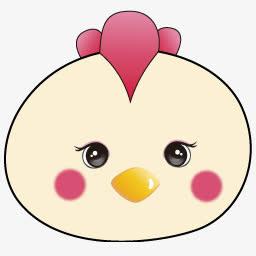 小鸡卡通风格png图标