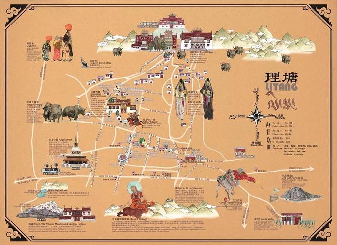 来看嘟老师做理塘旅游地图06居然跟企鹅关