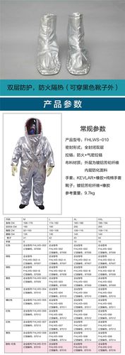 耐高温防护工作服消防专用隔热服镀铝防腐蚀喷溅防火防化服