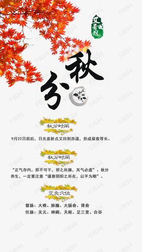 秋分的素材免抠健康养生表文字排版秋分
