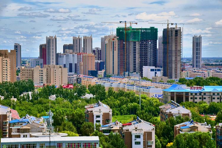 通辽市高楼林立迷人城市风光