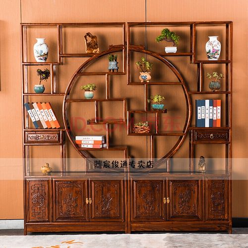 博古架实木中式多宝阁茶叶茶具茶室置物摆放架古董架