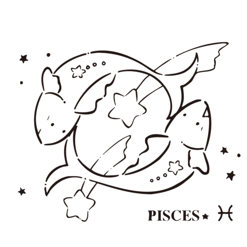 卡通手绘双鱼座图片
