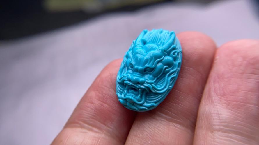 高蓝龙头戒面 24*16.5*8.5mm 3.9g_配饰_时尚_时尚_配饰