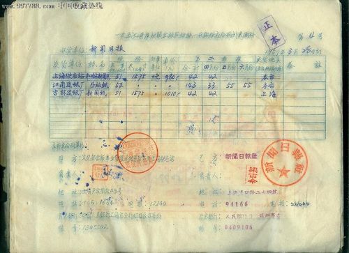 1957年新闻出版社供应合同,背贴上海市税务局印花税缴款书,有20份