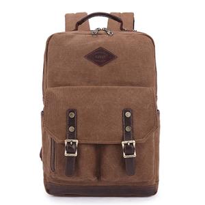 男士双肩包英伦欧美风大中学生帆布书包休闲包电脑背包旅行包包邮