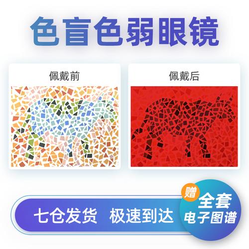 特价色弱眼镜 框架式_正品红绿色盲色弱矫正眼镜看色盲检查图男女近视