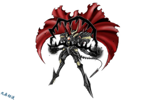 数码宝贝加支兽的两条进化线一条进化成冥王一条成死神