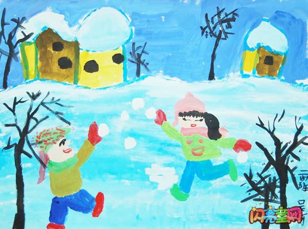 美丽的冬天儿童画大全