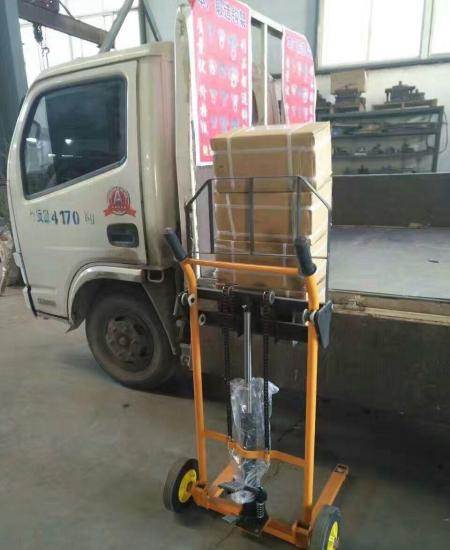 yf型手推老虎车升降装卸叉车两轮拖货装货理货车单人操作北京