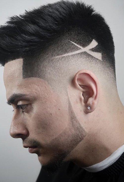 男士剃刀疤的短头发造型 超帅气的男生短头发大全(2)