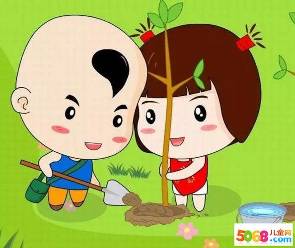 小学生二年级看图写话-植树