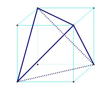 按一定位置摆放的正四面体的三视图.