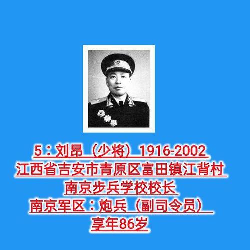江西省吉安县开国将军(共46名)十大将军县排第5
