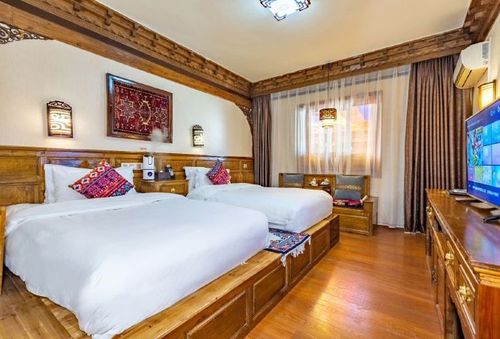 花筑·香格里拉乐福阁丹民宿 独克宗古城古朴标准双床