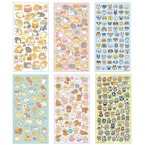 手帐套装diy_日本可爱diy和纸贴纸ins创意日记柴犬贴画狗狗手帐账贴纸