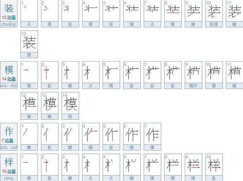 装模作样共多少画?