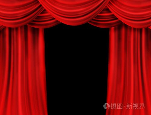 红舞台幕布