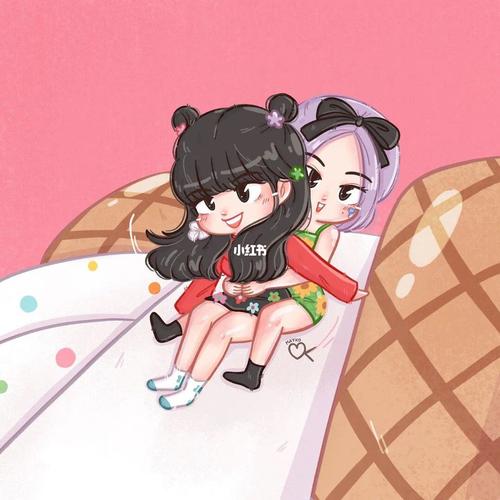 blackpink丨五花肉cp卡通头像_五花肉_卡通头像_black