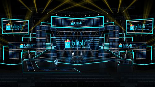 blibli舞美活动效果图设计 科技感线条感