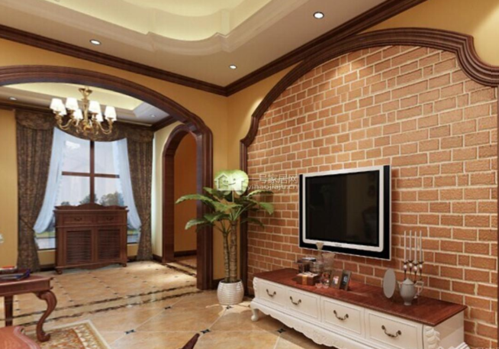 居家首选:客厅仿古砖效果图