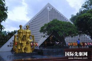 图为5月5日的越南奠边府烈士陵园