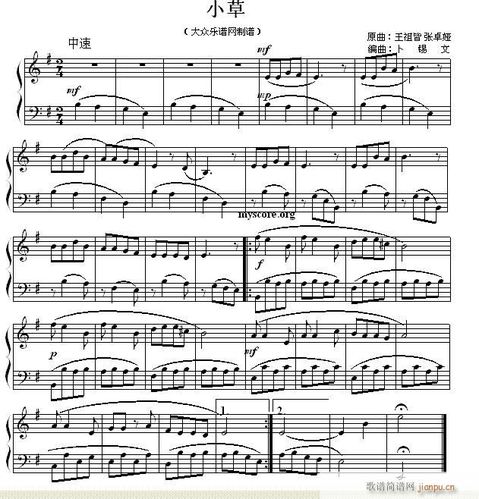 小草钢琴小曲
