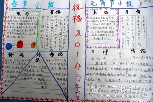 元宵节的由来和内涵手抄报 元宵节的手抄报
