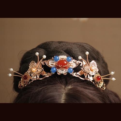 多宝发冠饰品婚礼风格明代古典念倾发饰汉服发饰