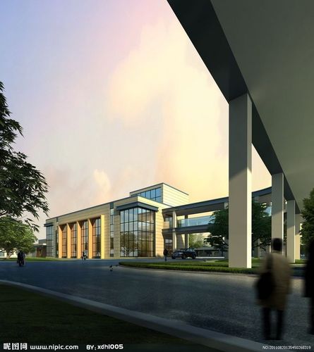 办公楼建筑效果图 建筑效果图 鸟瞰效果图 公共建筑 城市建筑 建筑