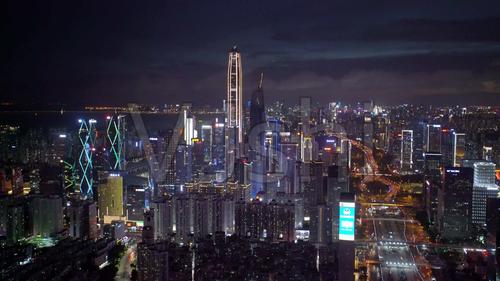 深圳福田夜景特写