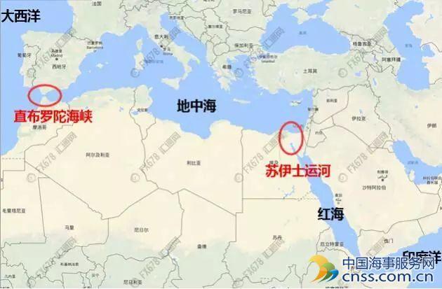 直布罗陀海峡是连接大西洋-地中海-红海-印度洋的咽喉要冲