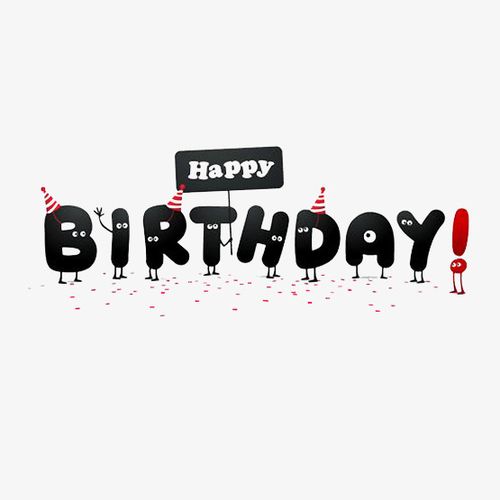 生日快乐字体设计庆祝生日卡通字体设计
